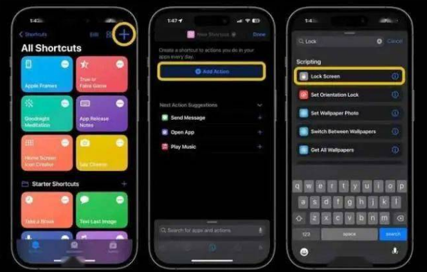 管城回族苹果14锁屏维修店分享iPhone14升级iOS16.4后如何创建锁屏快捷方式 
