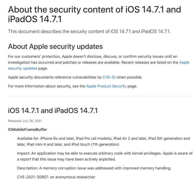 管城回族苹果手机维修分享iOS 14.7.1 正式版更新内容及升级方法 
